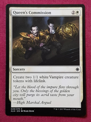 "Queen's Commission" - Magic The Gathering Card - XLN 2017