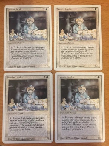 "Samite Healer" x4 - Magic The Gathering - Revised - 4-Card Playset