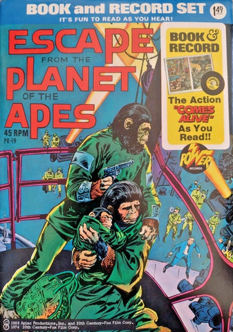 Battle For The Planet Of The Apes PR-19 - Book & Record - 1974 - Still Shrink-Wrapped