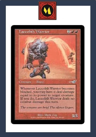"Laccolith Warrior" - Magic The Gathering Card - Nemesis