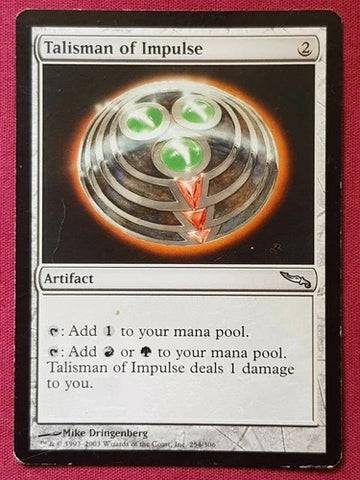"Talisman Of Impulse" - Magic The Gathering Card - Mirrodin
