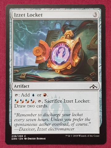 "Izzet Locket" - Magic The Gathering Card - Guilds Of Ravnica