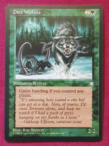 "Dire Wolves" x4 - Magic The Gathering Card - Ice Age - 4-Card Playset