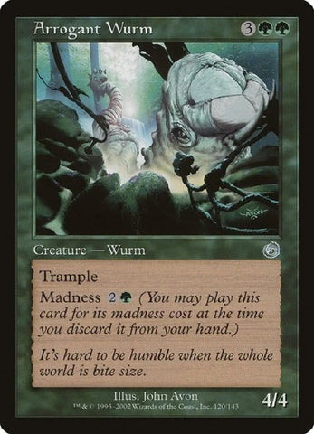"Arrogant Wurm" - Magic The Gathering Card - Torment