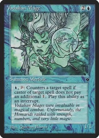 "Vodalian Mage" x4 - Magic The Gathering - Fallen Empires - 4-Card Playset