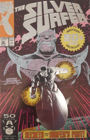 Silver Surfer #50 - Marvel Comics - 1991 - Embossed Cover