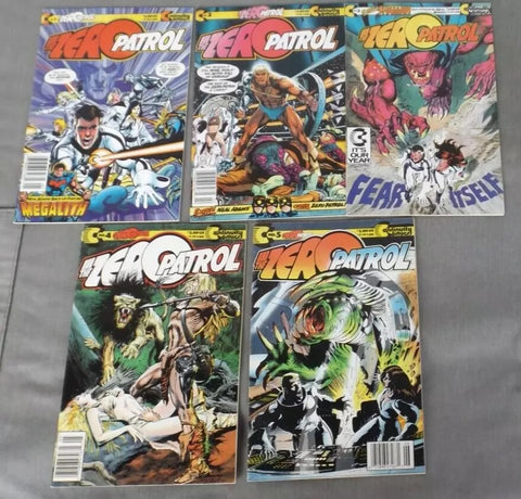 The Zero Patrol #1 - #5 (5x Comics RUN) - Continuity Comics - 1987