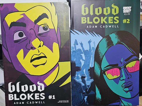 Blood Jokes #1 & #2 - Eyeball Comics - 2011 - Inc. Adam Caldwell Signed Card