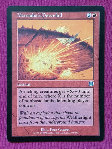 "Mercadia's Downfall" - Magic The Gathering Card - Mercadian Masques