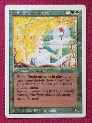 "Verduran Enchantress" - Magic The Gathering Card - Revised