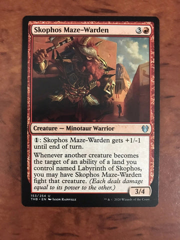 "Skophos Maze-Warden" - Magic The Gathering Card - Theros Beyond Death