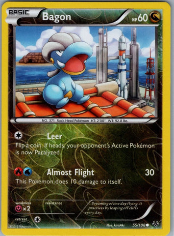 "Bagon" 55/108 Roaring Skies - Pokémon Card - Reverse Holo