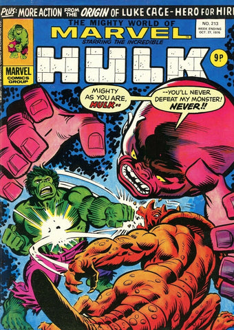 Mighty World of Marvel #213 - Marvel Comics / British - 1976