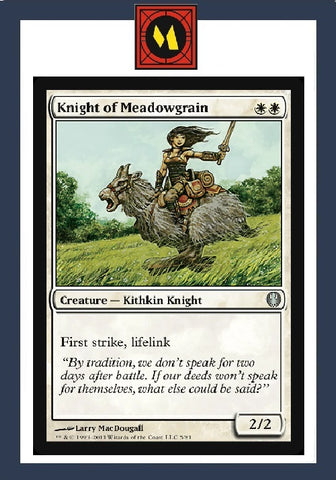 "Knight Of Meadowgrain" - Magic The Gathering Card - Duel Decks