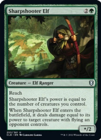 "Sharpshooter Elf" x4 - Magic The Gathering Card - CLB - 4-Card Playset