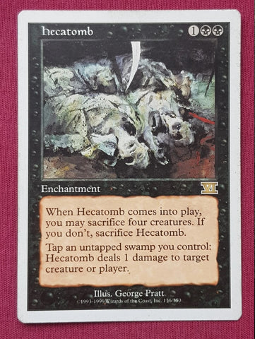 "Hecatomb" - Magic The Gathering Card - 6th Edition