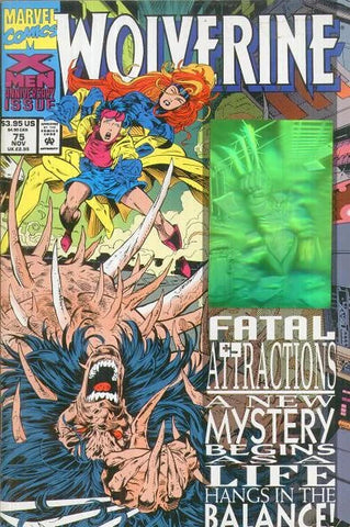 Wolverine #75 - Marvel Comics - 1993 - NEWSSTAND edition - green Hologram