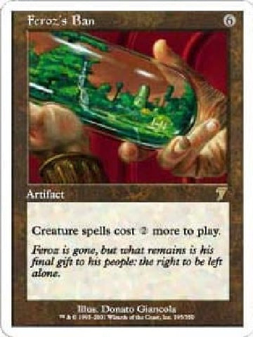"Feroz's Ban" - Magic The Gathering Card - 7th Edition