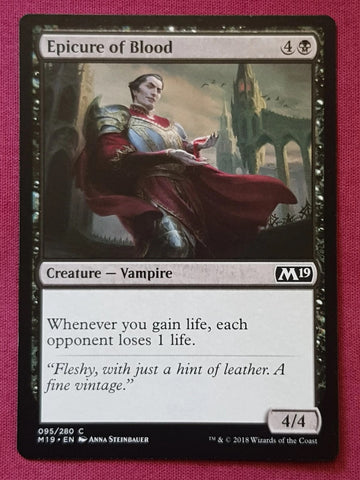 "Epicure Of Blood" - Magic The Gathering Card - M19