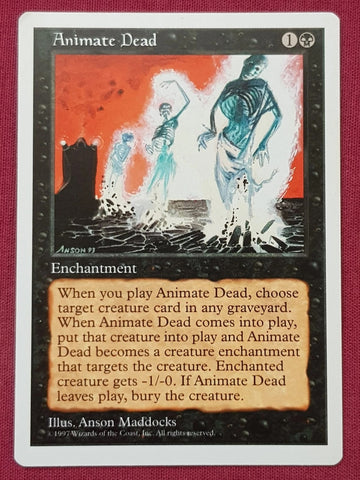 "Animate Dead" - Magic The Gathering Card - 5th Edition