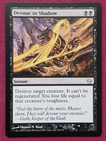 "Devour In Shadow" - Magic The Gathering Card - 5th Dawn