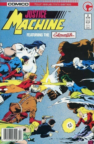 Justice Machine featuring the Elementals #2 - Comico - 1986
