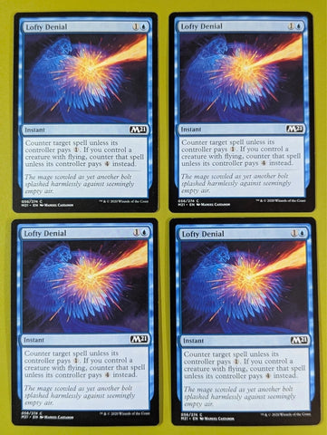 "Lofty Denial" x4 - Magic The Gathering - M21 - 4-Card Playset