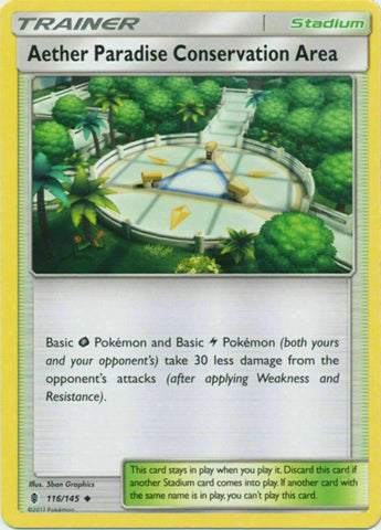 "Aether Paradise Conservation Area" 116/145 - Pokémon Card - Stadium Trainer