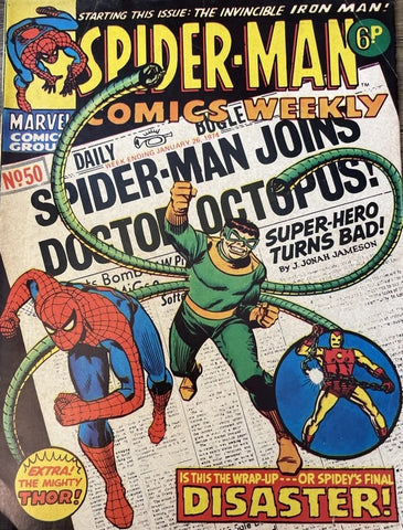 Spider-Man Comics Weekly #50 #51 and #52 - Marvel / British - 1973