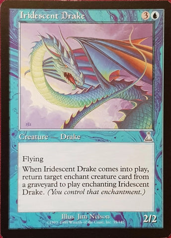 "Iridescent Drake" - Magic The Gathering Card - Urza's Destiny