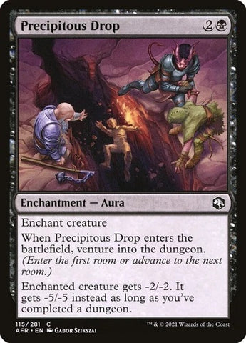 "Precipitous Drop" - Magic The Gathering - AFR - 4-Card Playset