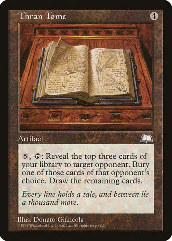 "Thran Tome" - Magic The Gathering Card - Weatherlight
