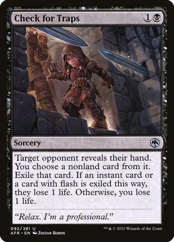"Check For Traps" x4 - Magic The Gathering Card - AFR - 4-Card Playset