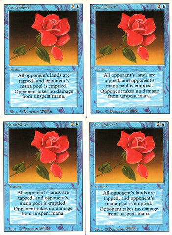"Mana Short" x4 - Magic The Gathering - Revised/5th Edition - 4-Card Playset