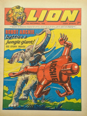 Lion Comic x2 - British Comic - 28/9/68 and 5/10/68