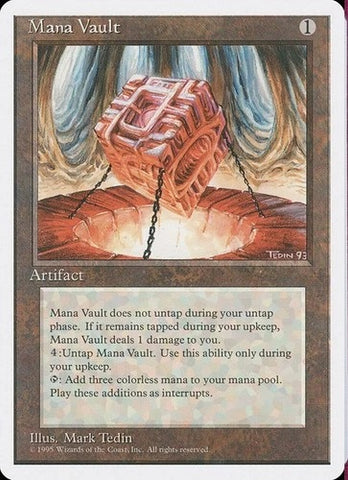 "Mana Vault" - Magic The Gathering Card - 4th Edition