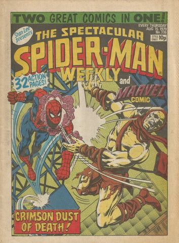 Spider-Man Comic #336 - 339 (4x Comics RUN)  - Marvel/British - 1979