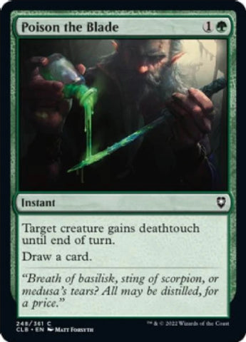 "Poison The Blade" x4 - Magic The Gathering Card - CLB - 4-Card Playset