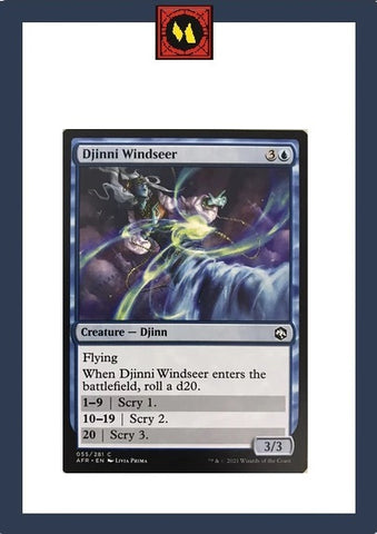 "Djinni Windseer" x4 - Magic The Gathering Card - AFR - 4-Card Playset
