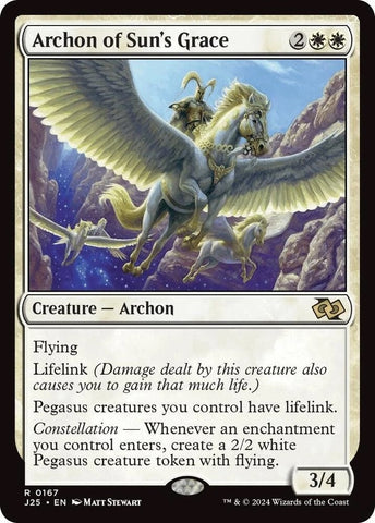 "Archon Of Sun's Grace" - Magic The Gathering Card - Theros Beyond Death