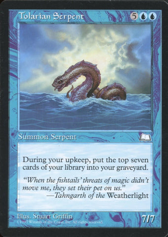 "Tolarian Serpent" - Magic The Gathering - Weatherlight