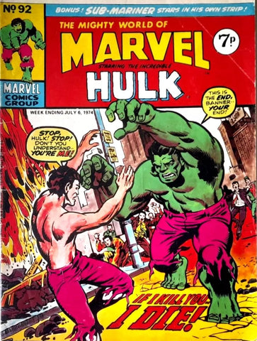 Mighty World of Marvel #92 - Marvel Comics/British - 1974