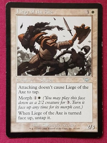 "Liege Of The Axe" - Magic The Gathering Card - Legions
