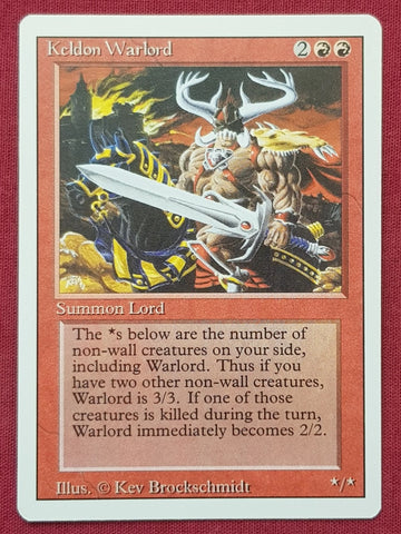 "Keldon Warlord" - Magic The Gathering Card - Revised
