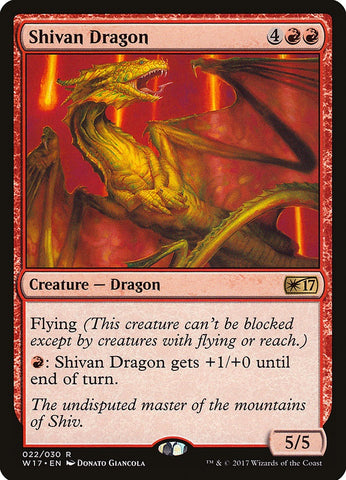 "Shivan Dragon" - Magic The Gathering Card - M17
