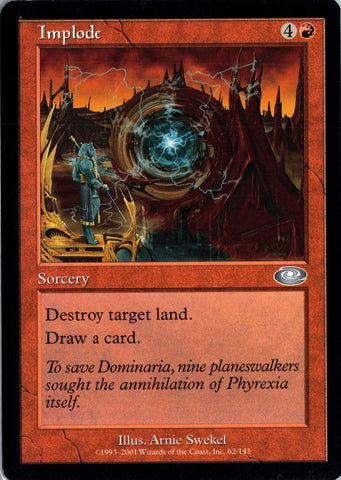 "Implode" x4 - Magic The Gathering Card - Planeshift - 4-Card Playset