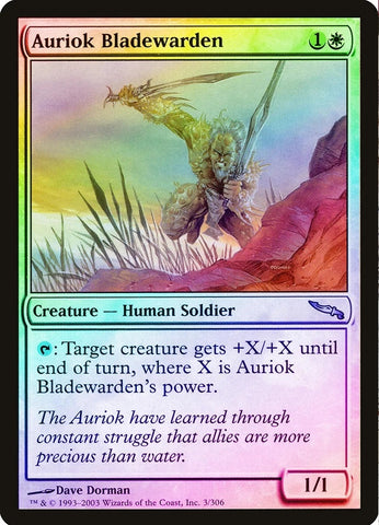 "Auriok Bladewarden" FOIL - Magic The Gathering Card - Mirrodin