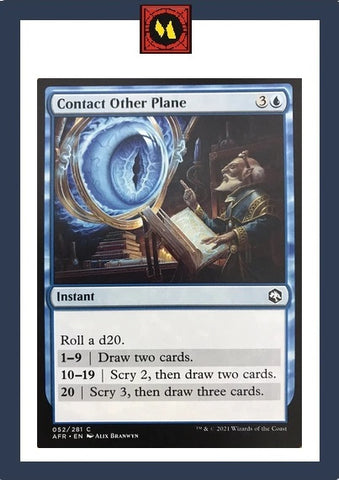 "Contact Other Plane" x4 - Magic The Gathering - AFR - 4-Card Playset