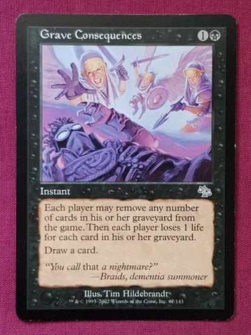 "Grave Consequences" - Magic The Gathering Card - Judgment