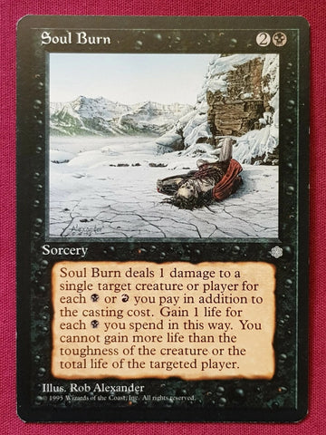"Soul Burn" - Magic The Gathering Card - Ice Age